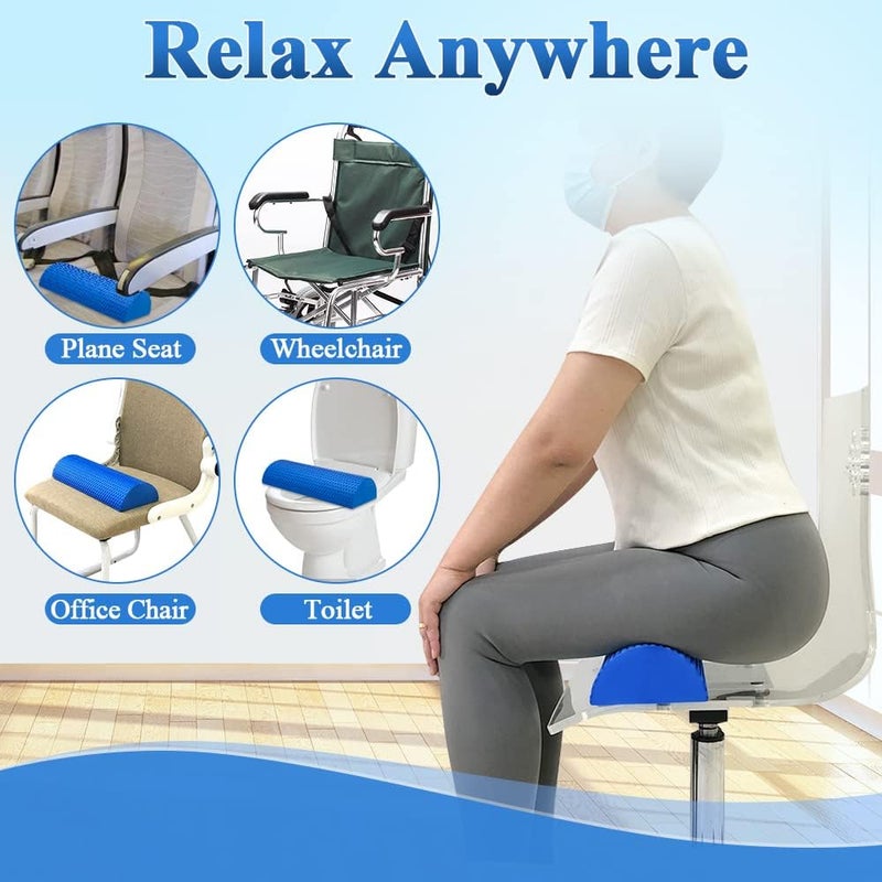 AOSSA BBL Toilet Seat Riser Pillow, Brazilian Butt Lift Toilet Seat Lifter, Commode Cushion Riser Butt Pillows for Sitting, 3 inch High Elevated Seat Cushion for Hemorrhoid Surgery Recovery (Blue) - Image 4
